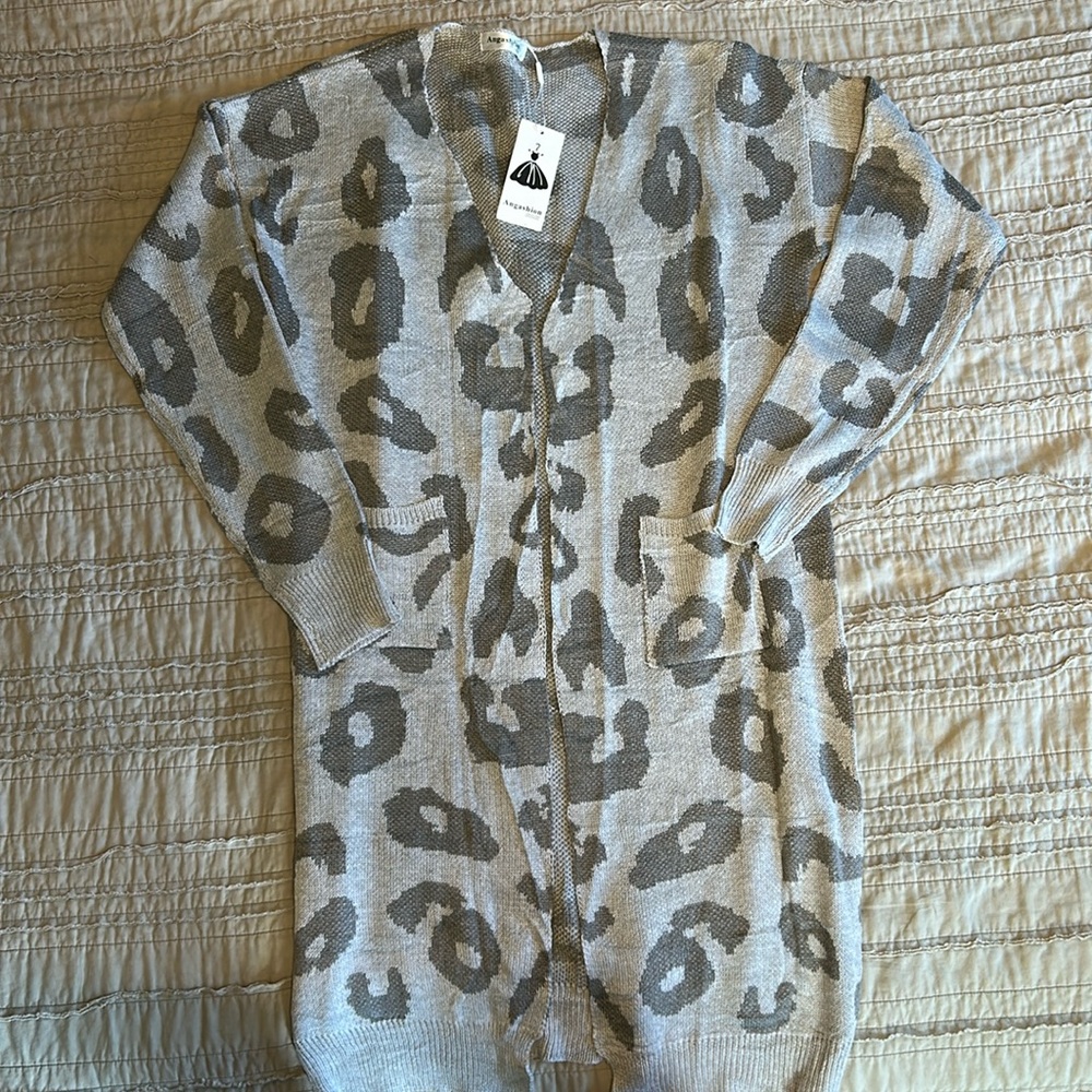 Leopard sweater cardigan